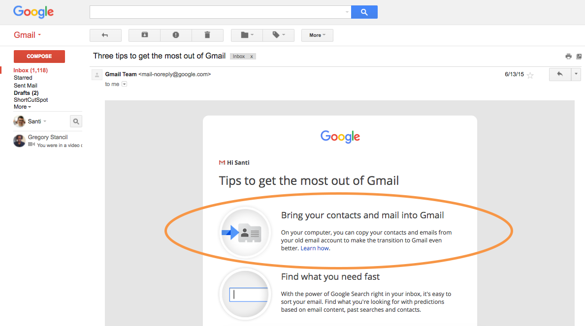 ShuttleCloud's integration with Gmail