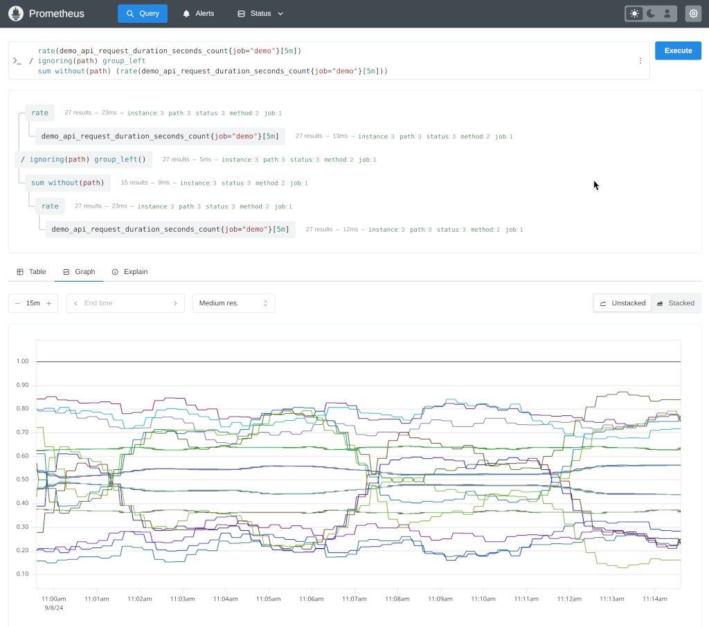 New UI query page